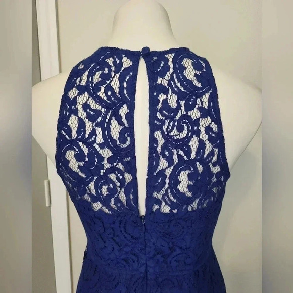 J.Crew Navy Pamela Leavers Eyelet Lace Sleeveless Dress(4) - Picture 7 of 11